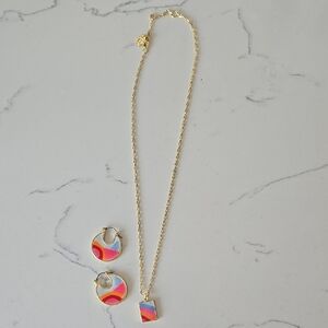 Ana Luisa Gold and Multicolor Necklace and Earrings Set
